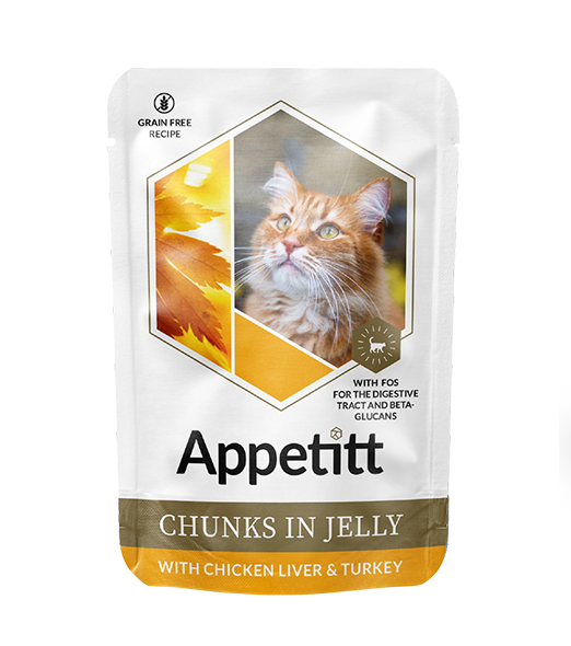 Appetitt with Chicken liver and turkey chunks in jelly 85 g